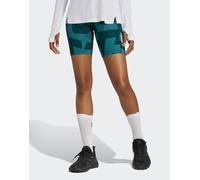 adidas performance - Terrex Multi - Pantaloncini leggings da 8" verde mistero / aurora edera con stampa M