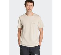 adidas performance - Terrex - T-shirt beige con grafica di montagna-Neutro XS