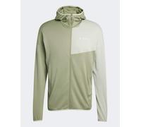 adidas performance - Terrex xperior climawarm - Giacca in pile leggero con cappuccio verde tenda/verde halo XL