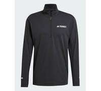 adidas Performance - Terrex Xperior - T-shirt a maniche lunghe nera con zip-Nero S