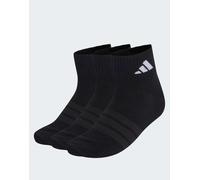 adidas Mixte THIN&LIGHT SPORTSWEAR ANKLE SOCKS 3 PAIR PACK, black/black/white, 4.5-6