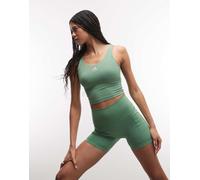 adidas Performance - Three Stripe Studios - Top verde senza maniche S