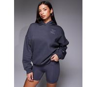 adidas Performance - Three Stripes Studios - Felpa blu ardesia con cappuccio-Blu navy M