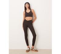 Adidas 3 Stripes Studio All Me 7/8 Leggings Marrone L Donna