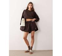adidas Performance - Three Stripes Studios - Pantaloncini marroni in jersey-Marrone XL