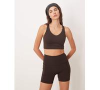 adidas Performance - Three Stripes Studios - Shorts marroni-Marrone XL
