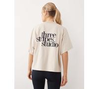 adidas Sportswear 3 Stripes Studio Boyfriend T-Shirt Women Magliette XL Marrone