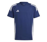 adidas Tiro 24 - T-shirt da calcio con scritta in lingua tedesca "Teamsport Textil", colore: Blu/Bianco 128