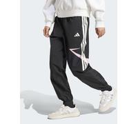 adidas Performance - Tiro - Pantaloni neri e rosa color-block con polsino e 3 strisce-Nero 2XS