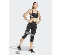 adidas performance - Train Essentials - Leggings a 3/4 a vita alta neri con 3 strisce-Nero XS