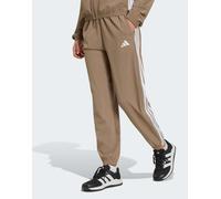 adidas Donna Train Essentials 3-Stripes Woven Pants, Khaki Six, S