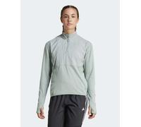adidas Performance - Ultimate Hi Vis Reflective - Top riflettente color verde argento con zip corta S