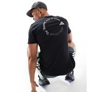 adidas Performance - Ultimate - T-shirt nera con grafica metallizzata-Nero XS