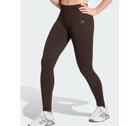 adidas performance - Workout Essentials - Leggings 7/8 in maglia stropicciata color caffè aurora-Marrone 2XS