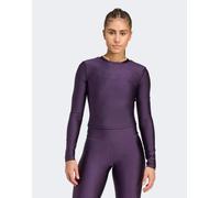 adidas performance - Workout Essentials - Maglietta a maniche lunghe lucida viola prugna L