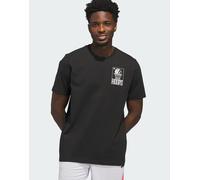 adidas performance - World Wide Hoops - T-shirt nera con grafica-Nero M