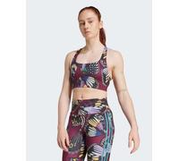 adidas performance x Farm - Reggiseno a sostegno medio nero/rosso Amazzonia/Energy In L A-B Cup