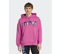 adidas performance x Jeremy Scott - Felpa con cappuccio fucsia semilucido-Rosa XS