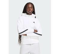 adidas performance - Z.N.E. - Felpa con cappuccio e zip bianca-Bianco S