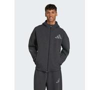 ADIDAS SPORTSWEAR Giacca di felpa sportiva 'Z.N.E.' grigio scuro / nero sfumato Uomo ADIDAS SPORTSWEAR XS