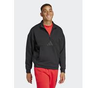 adidas performance - z.n.e. - Felpa nera con zip corta-Nero S