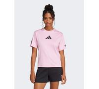 T-shirt adidas Z.N.E. manica corta rosa chiaro nero donna - M