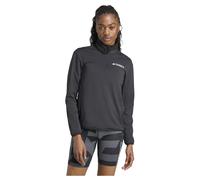 adidas Donna Terrex Multi Climawarm Half Zip Tech Fleece Sweatshirt, Black, L