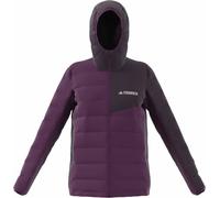 Adidas - Piumino leggero isolato da donna - Multi Light Down Hooded Jacket W Aurora Plum Aurora Black per Donne - Taglia M - Nero