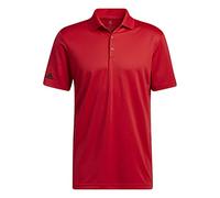 adidas Polo da Golf Performance Primegreen da Uomo, Rosso Collegiato, M