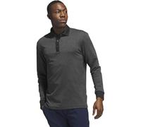 adidas Polo Heathered, manica lunga, nero/grigio