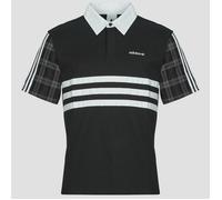 adidas Polo Tartan Regular Rugby Polo in Nero EU L