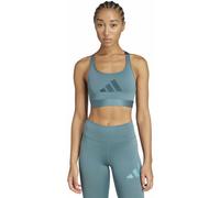 adidas Powerreact Big Logo Graphic W - reggiseno sportivo basso sostegno - donna S Green woman Recycled Materials,Aeroready,Recycled Polyester