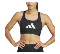 adidas Reggiseno Donna Powerreact con Logo Grande, Nero, XS