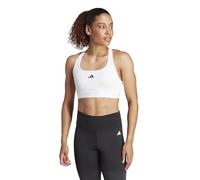 Adidas Powerreact Reggiseno Sportivo da Donna, con Supporto Medio, Colore: Bianco/Nero