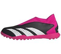 adidas Predator Accuracy.3 Laceless Turf , Scarpe da calcio Unisex - Bambini, Nero (Core Black/Ftwr White/Team Shock Pink 2), 30 EU