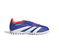 adidas Predator Club Hook And Loop J Football Boots Turf, Scarpe da Calcio Unisex-Adulto, Lucid Blue/Cloud White/Solar Red, 35 EU