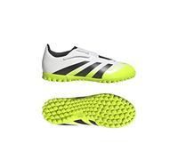 adidas Predator Club Hook And Loop Turf Football Boots Kids, Scarpe da Calcio Unisex-Bambini, Ftwr White/Core Black/Lucid Lemon, 31 1/2 EU