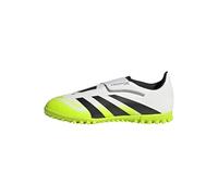 adidas Predator Club Hook And Loop Turf Football Boots Kids, Scarpe da Calcio Unisex-Bambini, Ftwr White/Core Black/Lucid Lemon, 36 EU