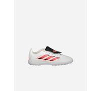 adidas Unisex - Bambini e Ragazzi Predator Club Fold-Over Tongue Turf Football Boots Kids Shoes, Ftwr White/Solar Turbo/Core Black, 37 1/3 EU