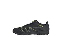 adidas Predator Club Turf Football Boots, Scarpe da Calcio Unisex-Adulto, Core Black/Carbon/Lucid Lemon, 44 2/3 EU