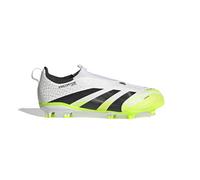adidas Predator League LL FG/MG J, Scarpe da Calcio, Cloud White/Core Black/Lucid Lemon, 34 EU