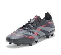 adidas Predator League Firm Multi Ground, Scarpe da Calcio Unisex-Adulto, Nero/Grigio/Rosso Lucido, 13 Women/12 Men