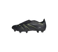 adidas Predator League Fold-Over Tongue Soft Ground Football Boots, Scarpe da Calcio Unisex-Adulto, Core Black/Carbon/Lucid Lemon, 44 2/3 EU