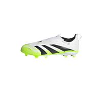 adidas Predator League Laceless Firm Ground Football Boots Kids, Scarpe da Calcio Unisex-Bambini, Cloud White/Core Black/Lucid Lemon, 32 EU