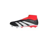 adidas Predator League Laceless Firm Ground Football Boots, Scarpe da Calcio Unisex-Adulto, Core Black/Cloud White/Solar Red, 45 EU