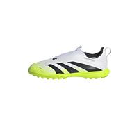 adidas Predator League Laceless Turf Football Boots Kids, Scarpe da Calcio Unisex-Bambini, Cloud White/Core Black/Lucid Lemon, 37 1/3 EU