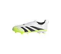 adidas Predator League Laceless Firm Ground Football Boots Kids, Scarpe da Calcio Unisex-Bambini, Cloud White/Core Black/Lucid Lemon, 33 1/2 EU