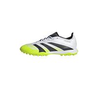 adidas Predator League Turf Football Boots, Scarpe da Calcio Unisex-Adulto, Cloud White/Core Black/Lucid Lemon, 41 1/3 EU