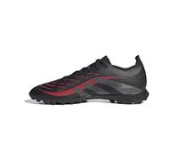 adidas Predator League Turf Football Boots, Scarpe da Calcio Unisex-Adulto, Core Black/Grey Four/Lucid Red, 44 2/3 EU