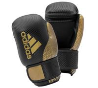 Adidas Pro Semi Contatto Guanti Nero/Oro Punto Sparring Karate Taekwondo Guanti